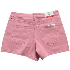 Juicy Couture Pink Jean Shorts Size 8 Stretch Denim 5 Pocket Zip Fly NWT